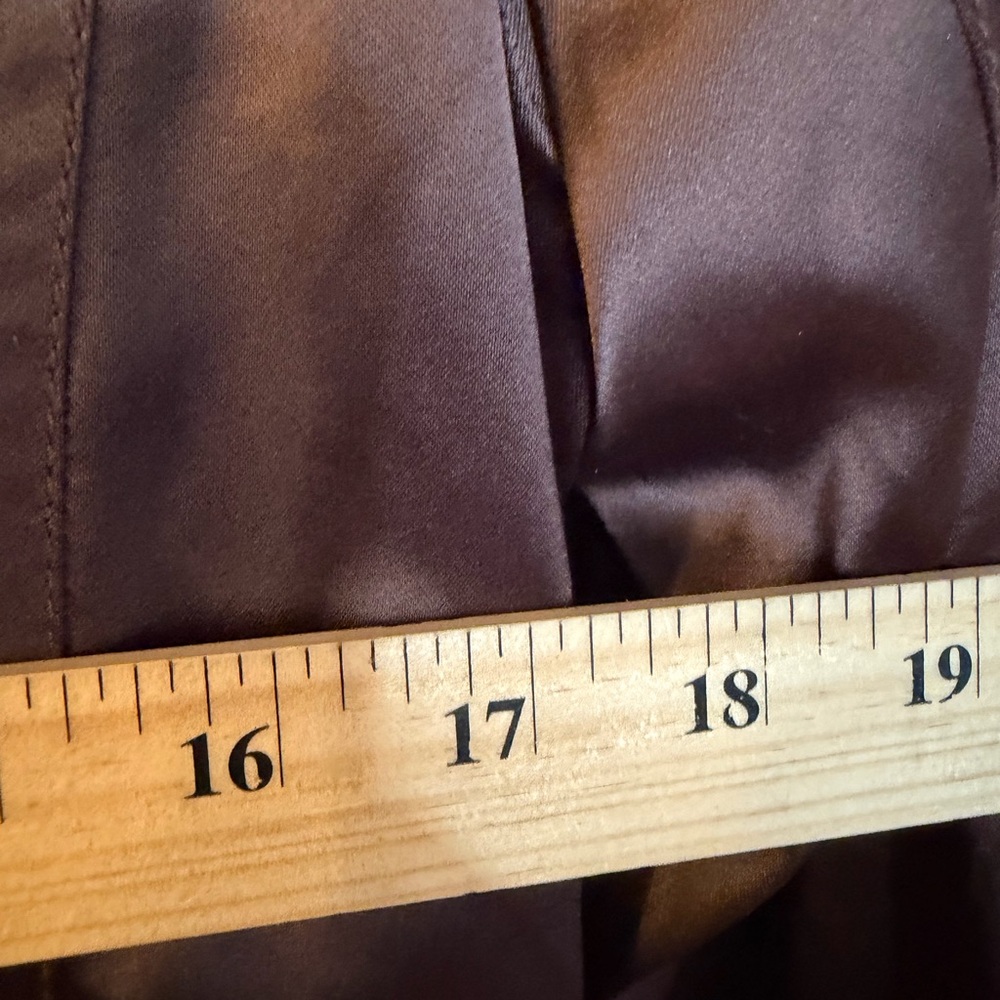 Chocolate Brown Trench Coat Satin White House Black Market Brown Size 4 - Picture 5 of 13